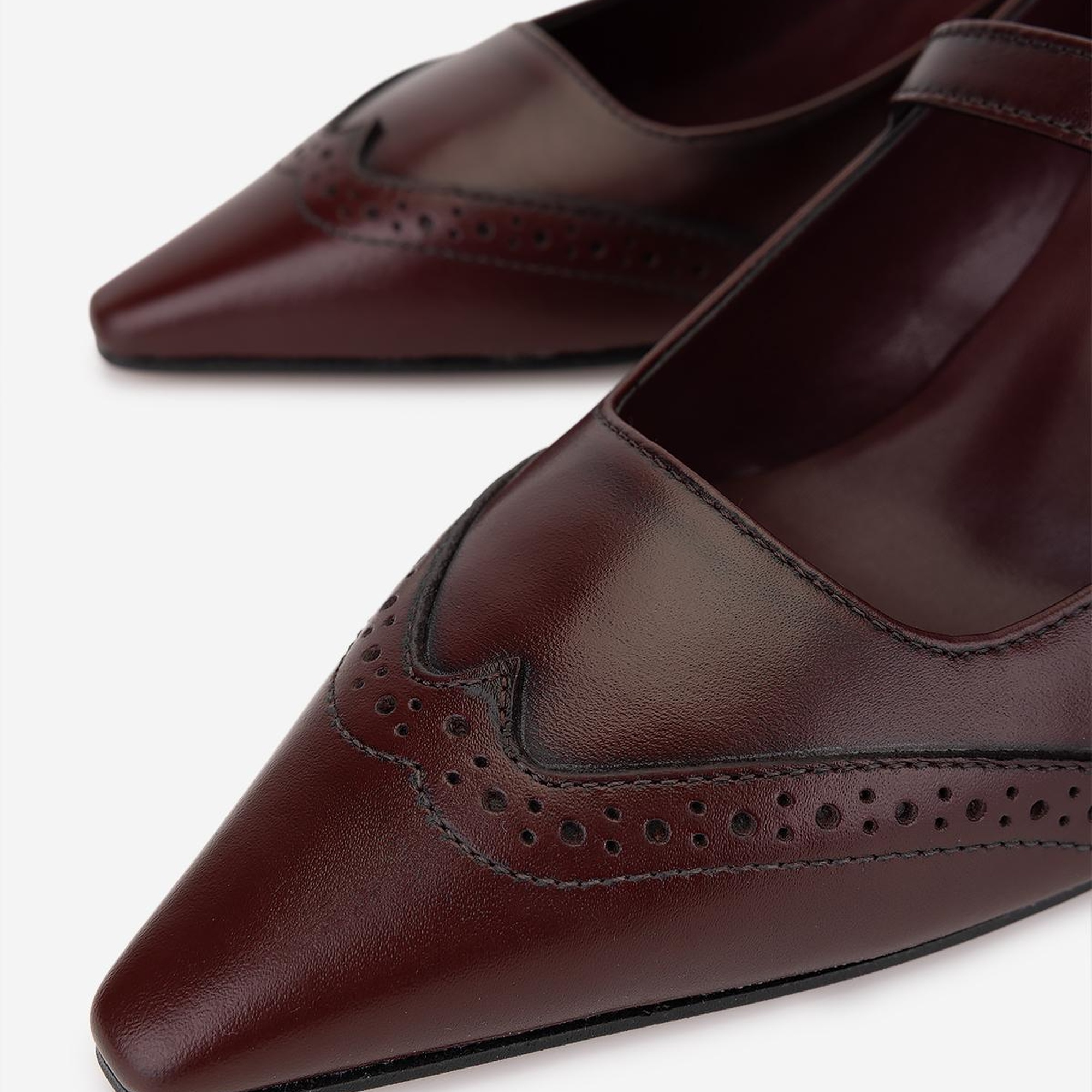 Valmenti Kadın Hakiki Deri Bordo Topuklu Ayakkabı