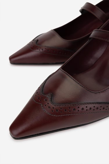  Valmenti Kadın Hakiki Deri Bordo Topuklu Ayakkabı