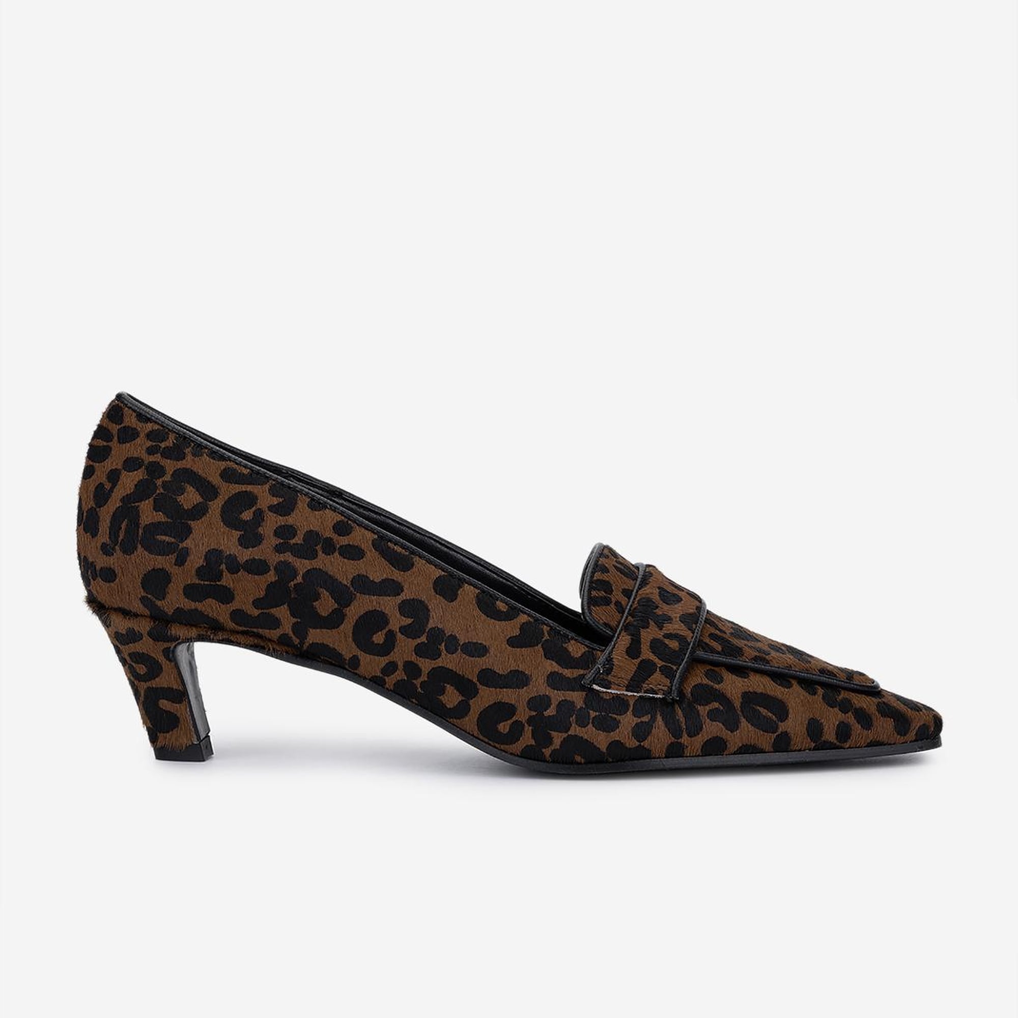 Valmenti Kadın Hakiki Deri Leopar Topuklu Ayakkabı