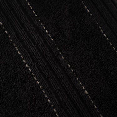  LINDA SİYAH PÜSKÜLLÜ YÜZ HAVLUSU 50X80