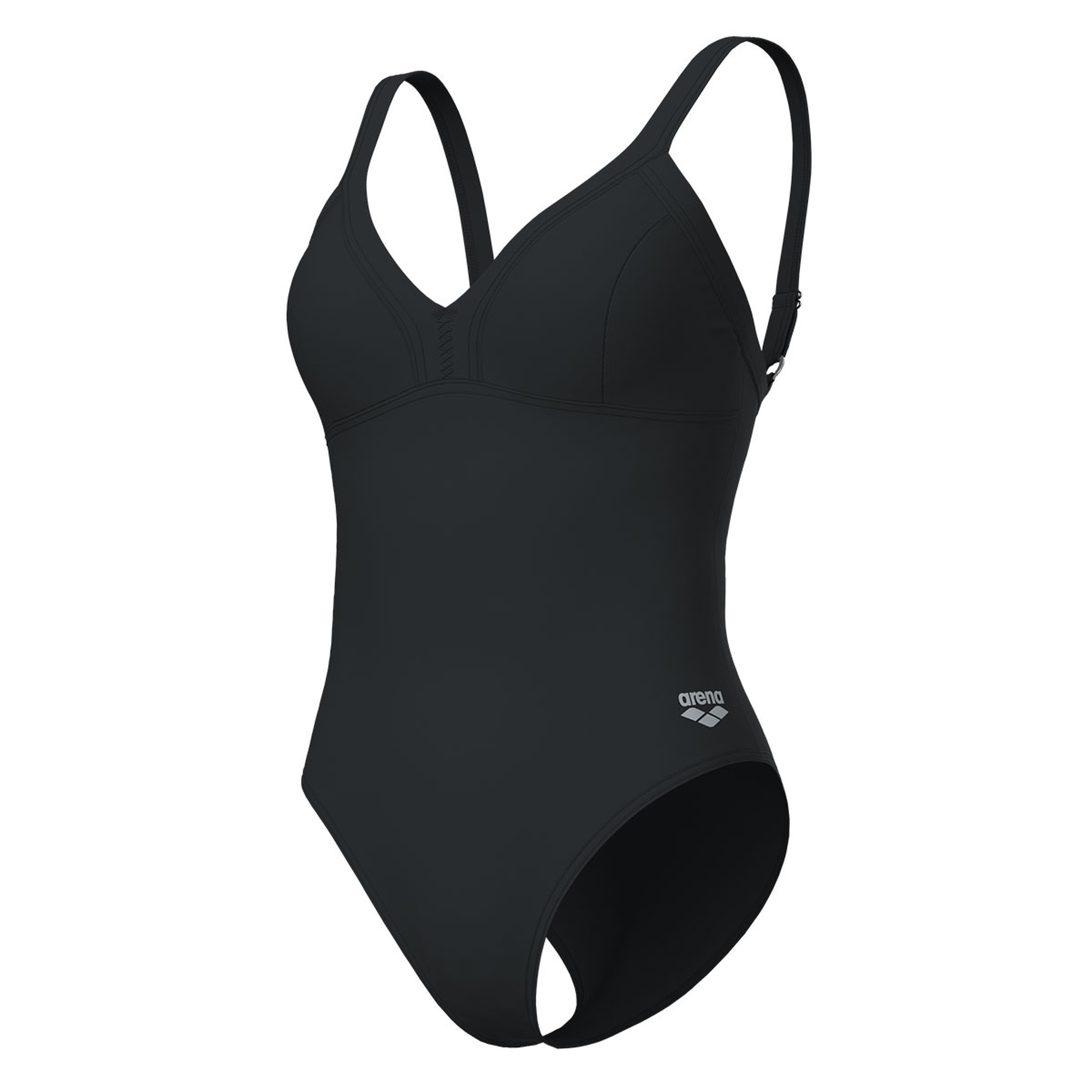 Lara Soft Curve Back Kadın Siyah Yüzücü Mayosu 008119550