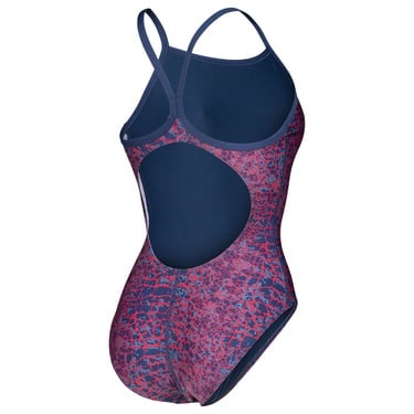  Snakeskin Swimsuit Lightdrop Back Kadın Lacivert Yüzücü Mayosu 010157417