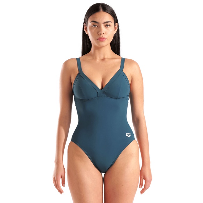  Lara Soft Curve Back Kadın Lacivert Yüzücü Mayosu 008119650