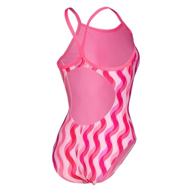  Ripple Print Swimsuit Lightdrop Kadın Pembe Yüzücü Mayosu 010980990