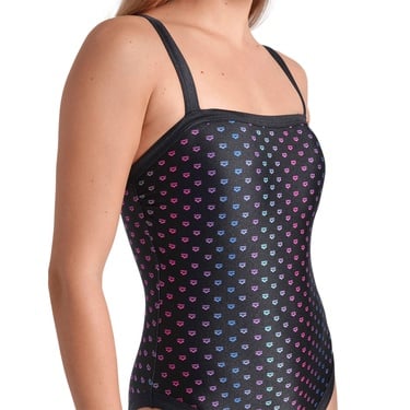  Rainbow Monogram Kadın Siyah Yüzücü Mayosu 007074515