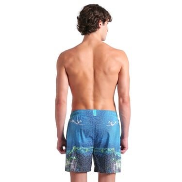  Water Prints Beach Erkek Beyaz Deniz Şortu 007152800