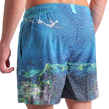  Water Prints Beach Erkek Beyaz Deniz Şortu 007152800
