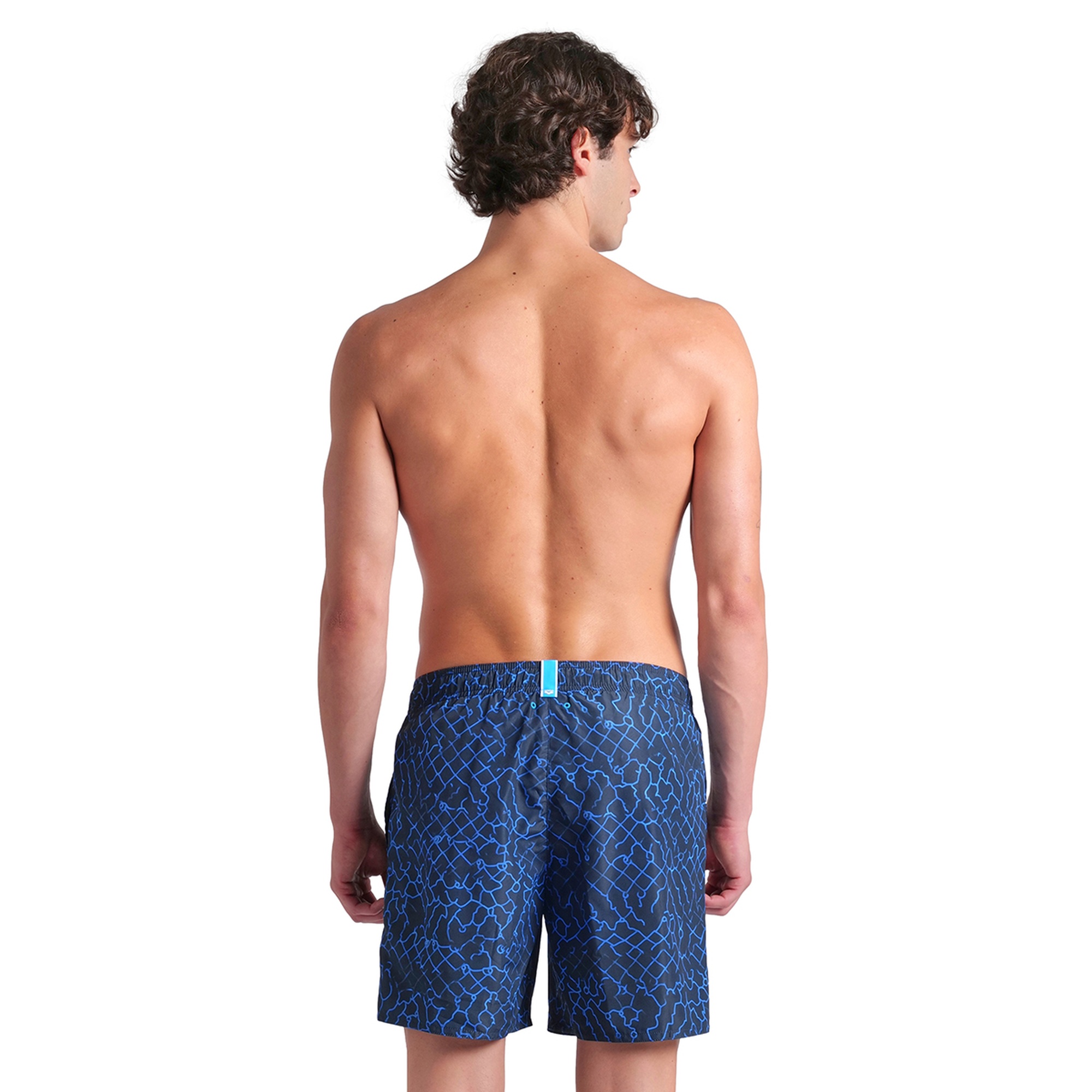 Water Prints Beach Erkek Mavi Deniz Şortu 007153711