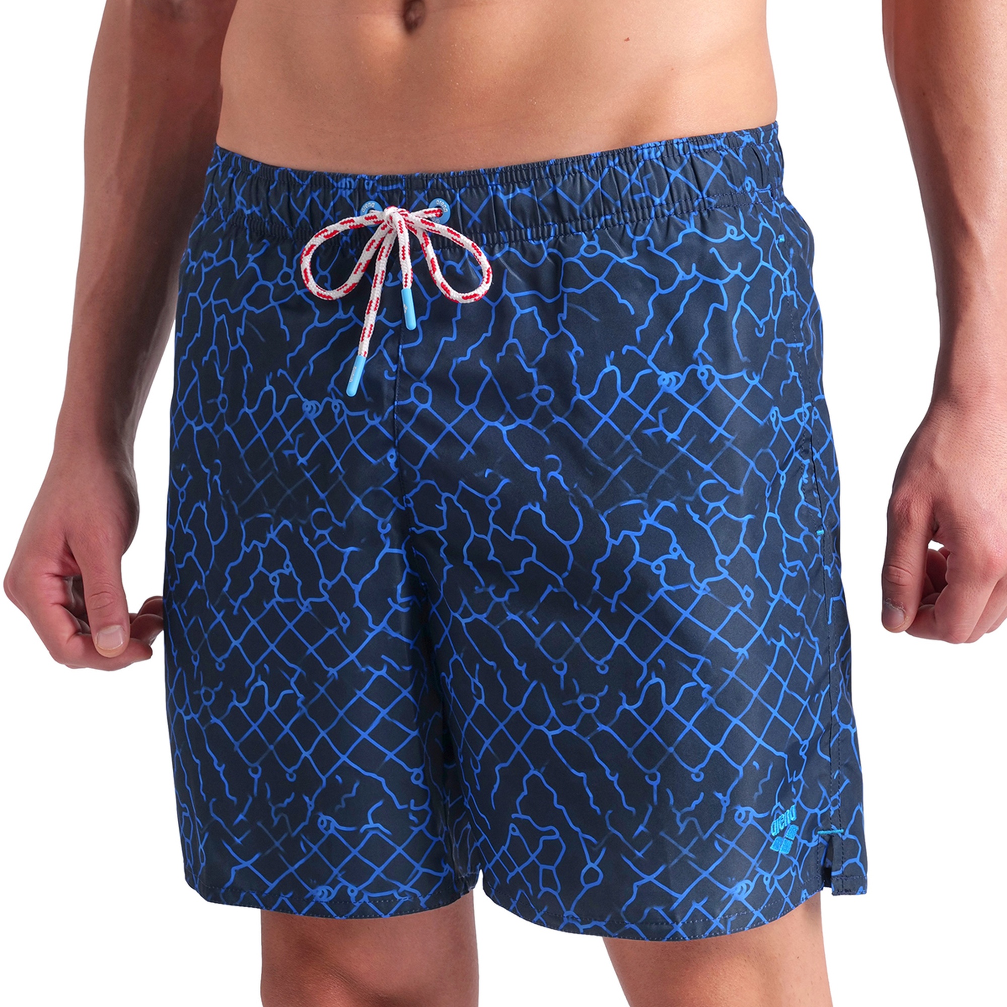 Water Prints Beach Erkek Mavi Deniz Şortu 007153711