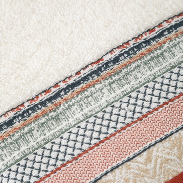  LISA KREM PÜSKÜLLÜ YÜZ HAVLUSU 50X80