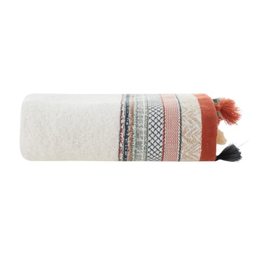  LISA KREM PÜSKÜLLÜ YÜZ HAVLUSU 50X80