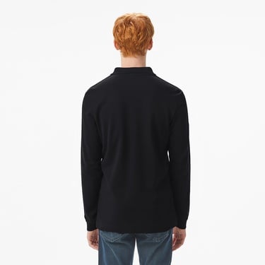  Lacoste Erkek Regular Fit Uzun Kollu Siyah Polo