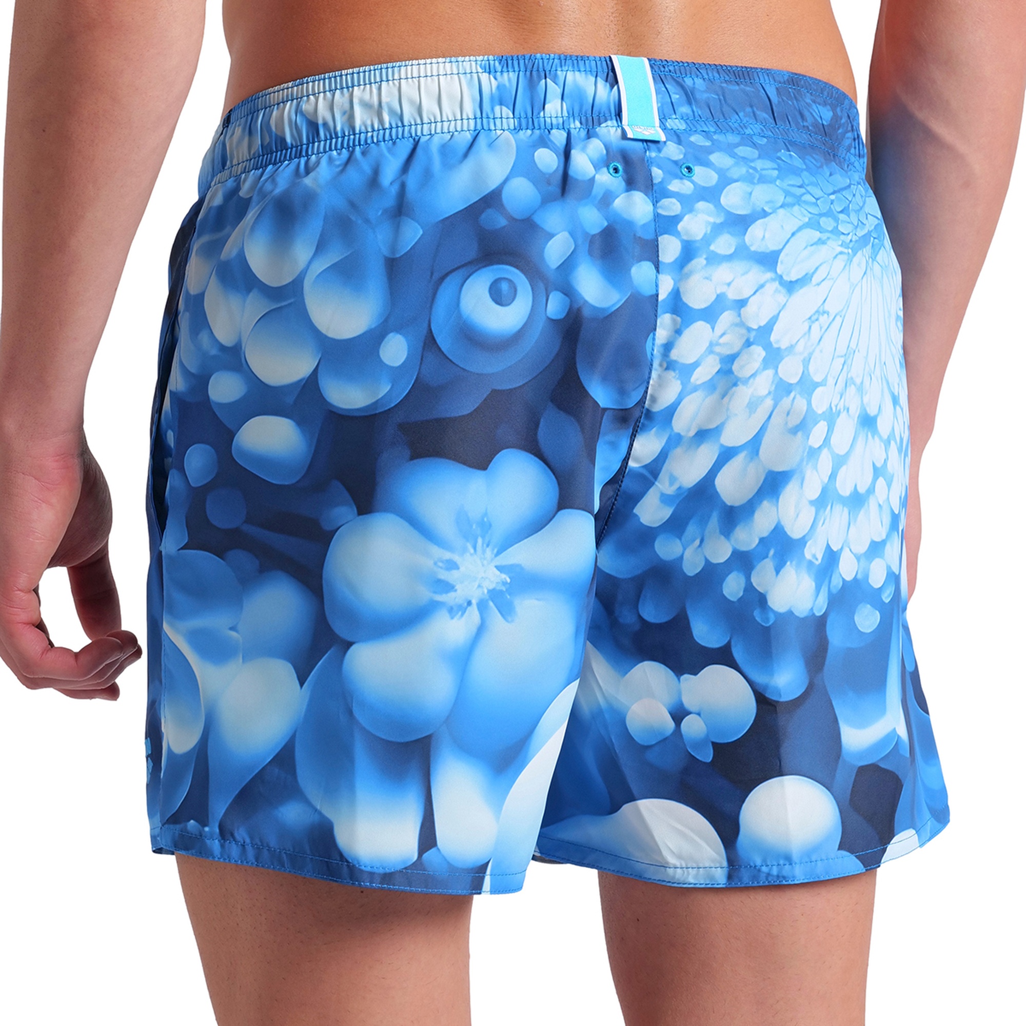 Water Prints Beach Erkek Mavi Deniz Şortu 007159720