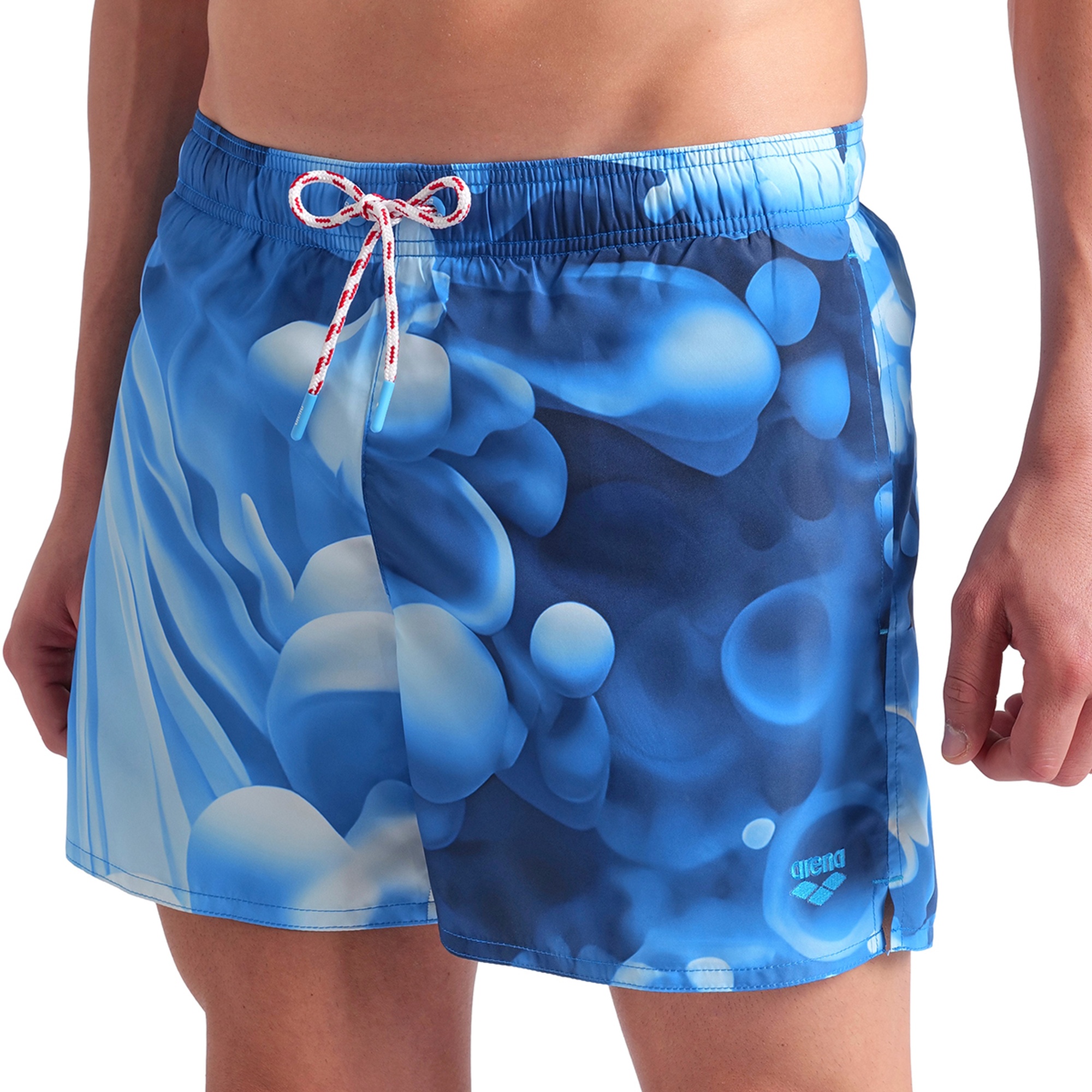 Water Prints Beach Erkek Mavi Deniz Şortu 007159720