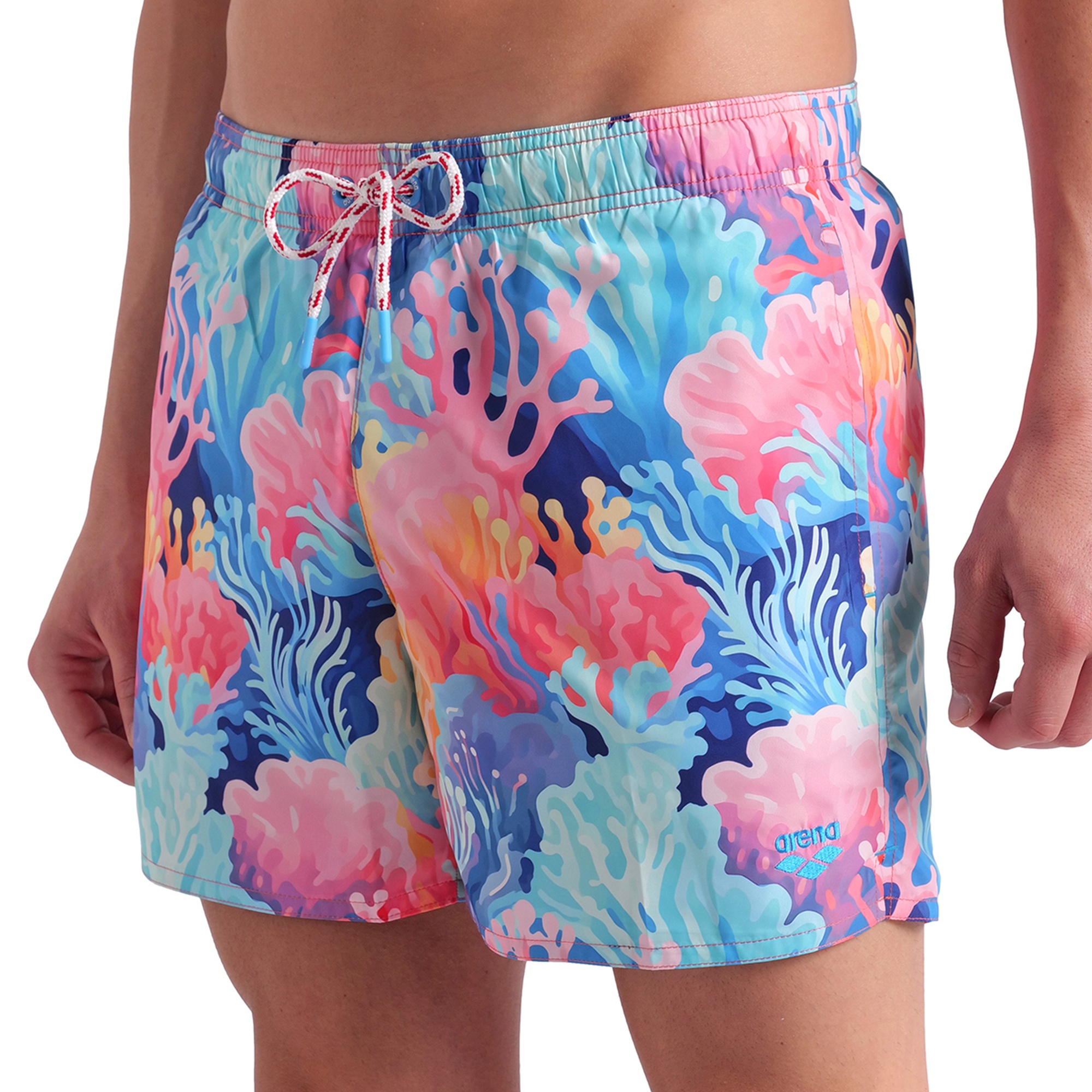 Water Prints Beach Erkek Beyaz Deniz Şortu 007159820