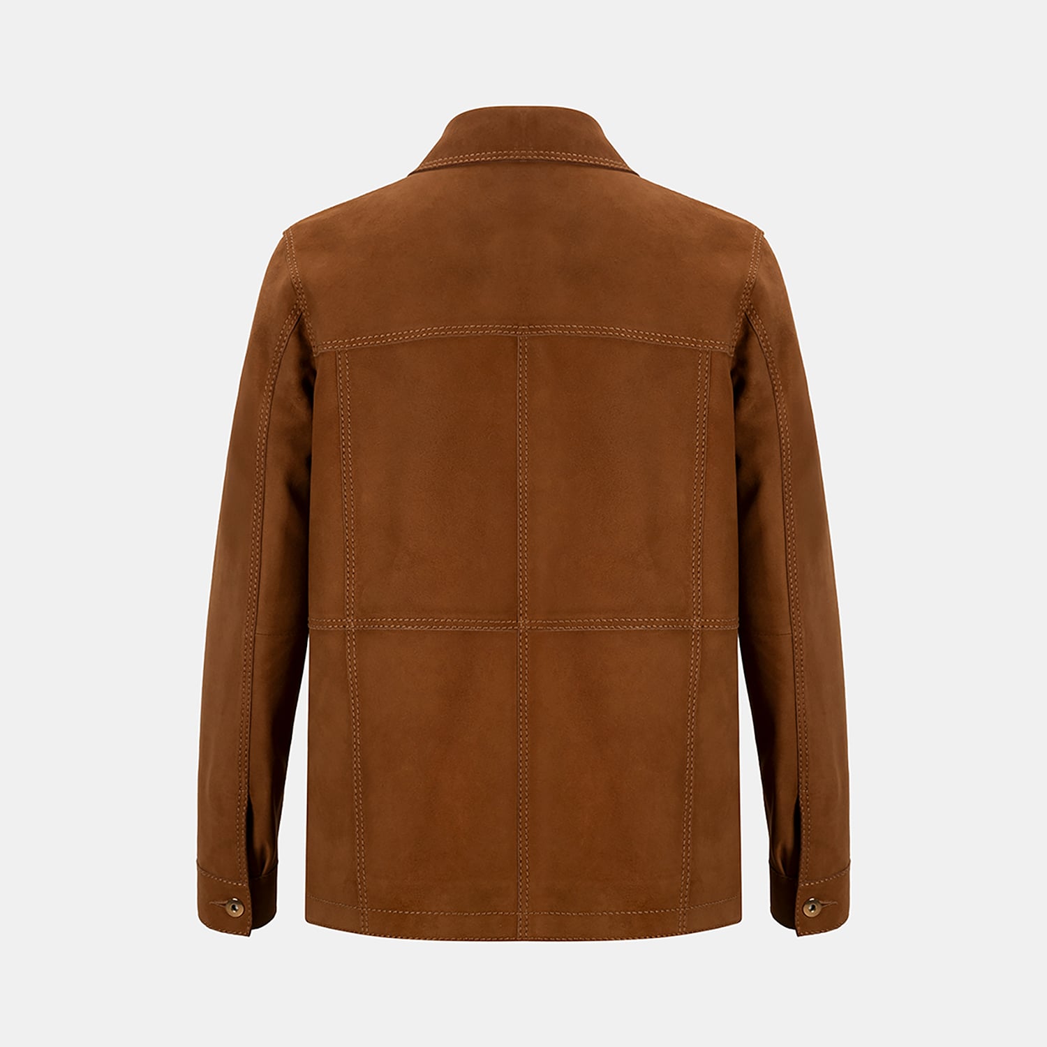  Kadın Taba Gömlek Yakalı Düğmeli Süet Ceket