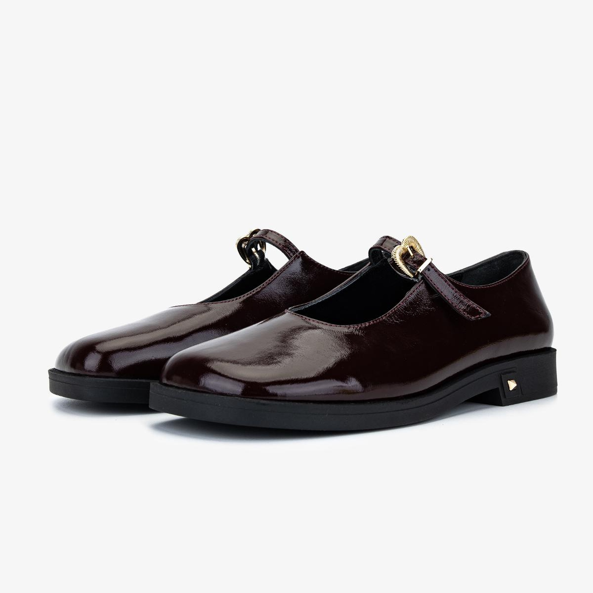 Valmenti Kadın Hakiki Deri Bordo Rugan Casual Ayakkabı