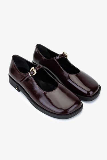  Valmenti Kadın Hakiki Deri Bordo Rugan Casual Ayakkabı