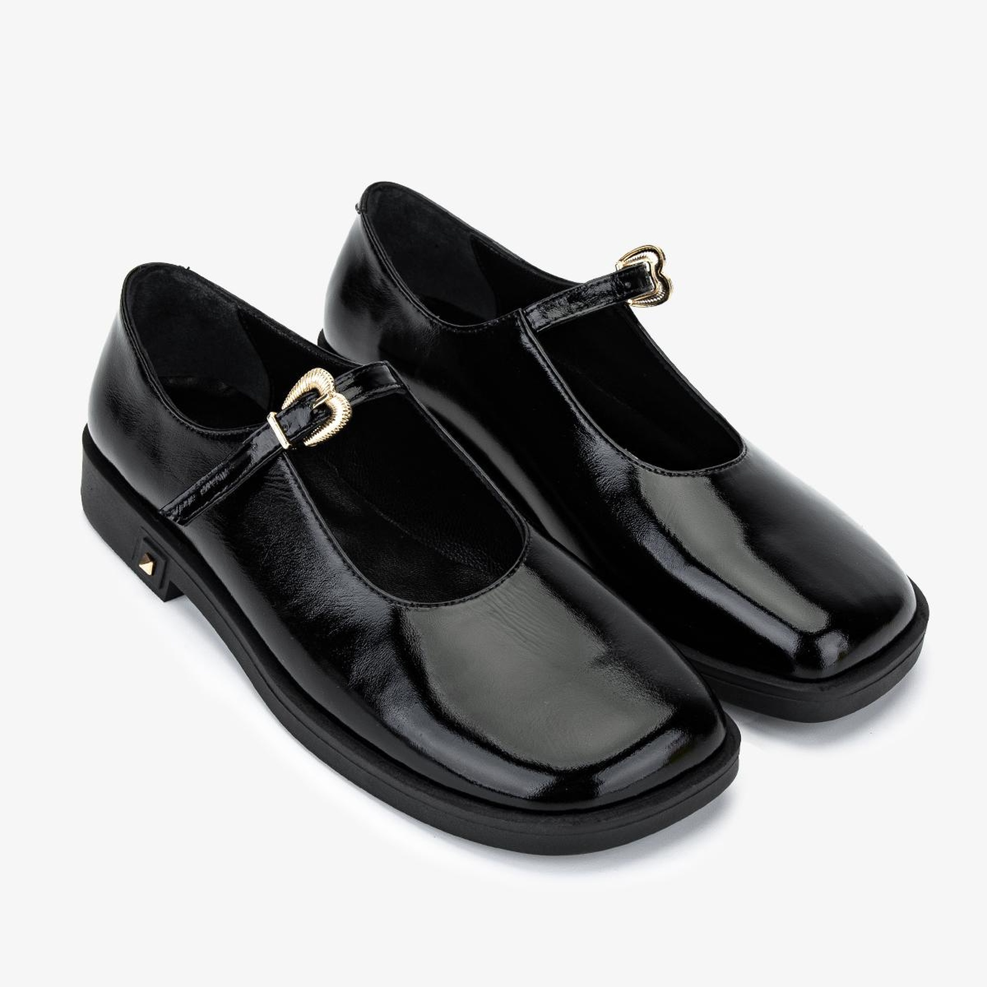 Valmenti Kadın Hakiki Deri Siyah Rugan Casual Ayakkabı