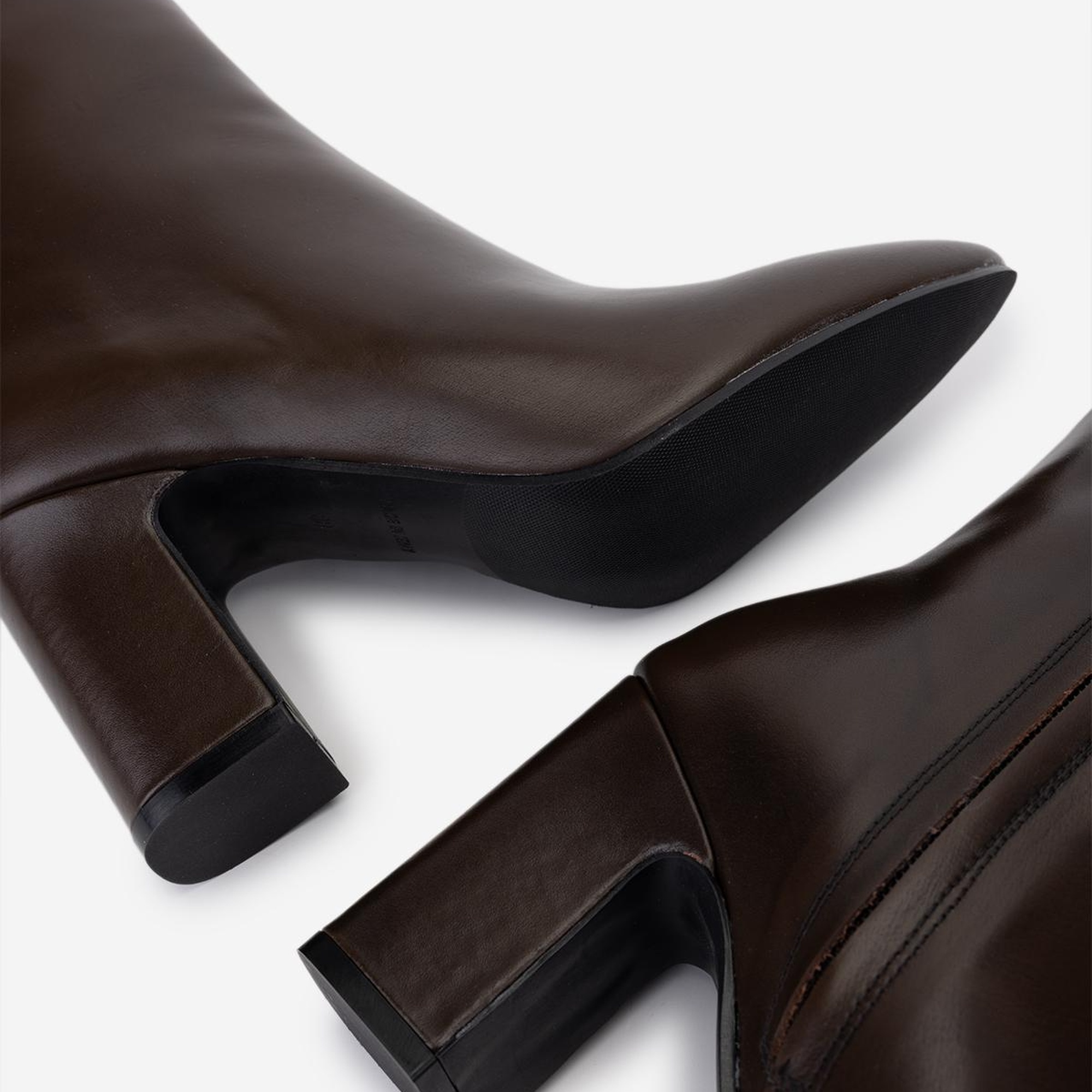 Valmenti Kadın Hakiki Deri Kahverengi Topuklu Bot