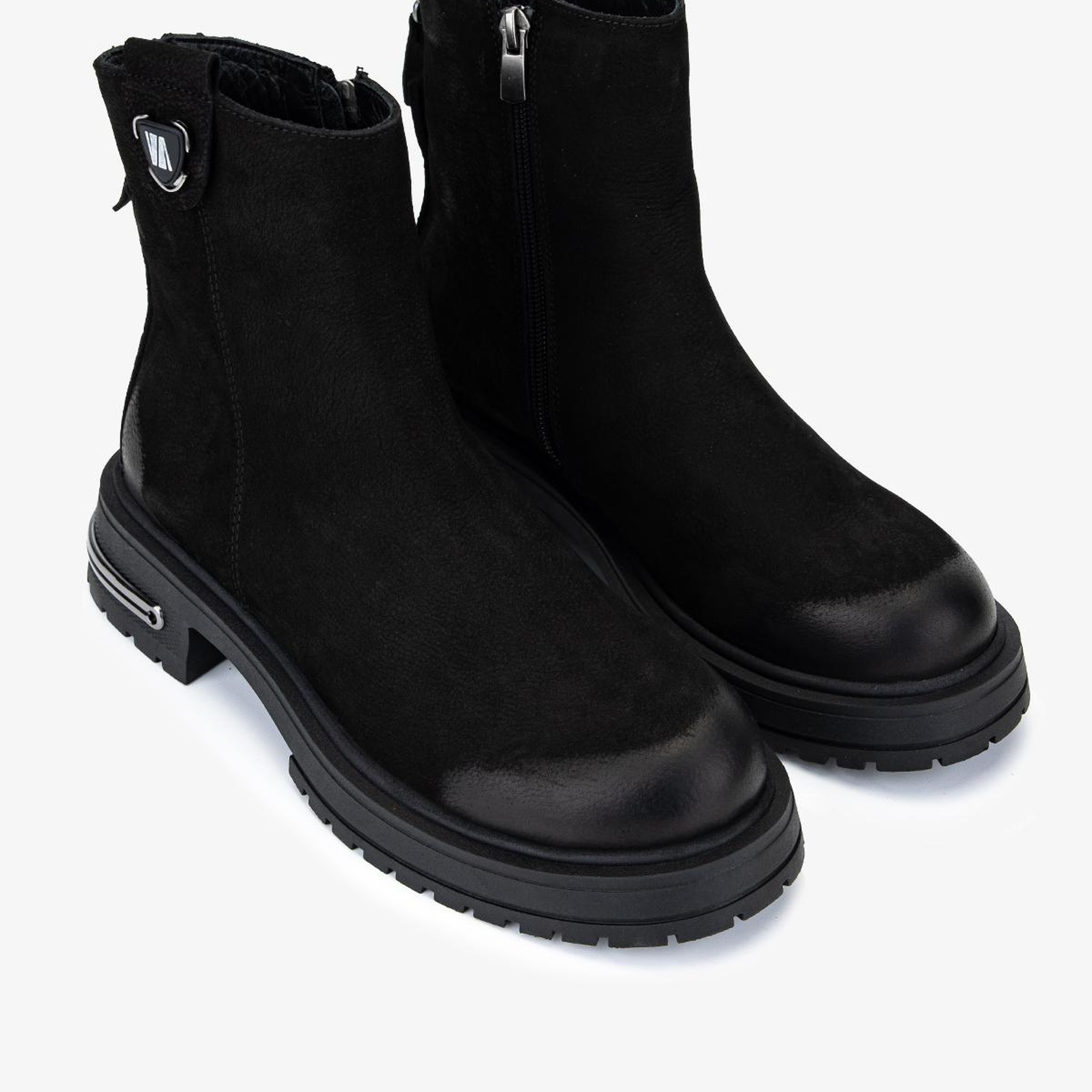 Valmenti Kadın Hakiki Deri Siyah Nubuk Casual Bot