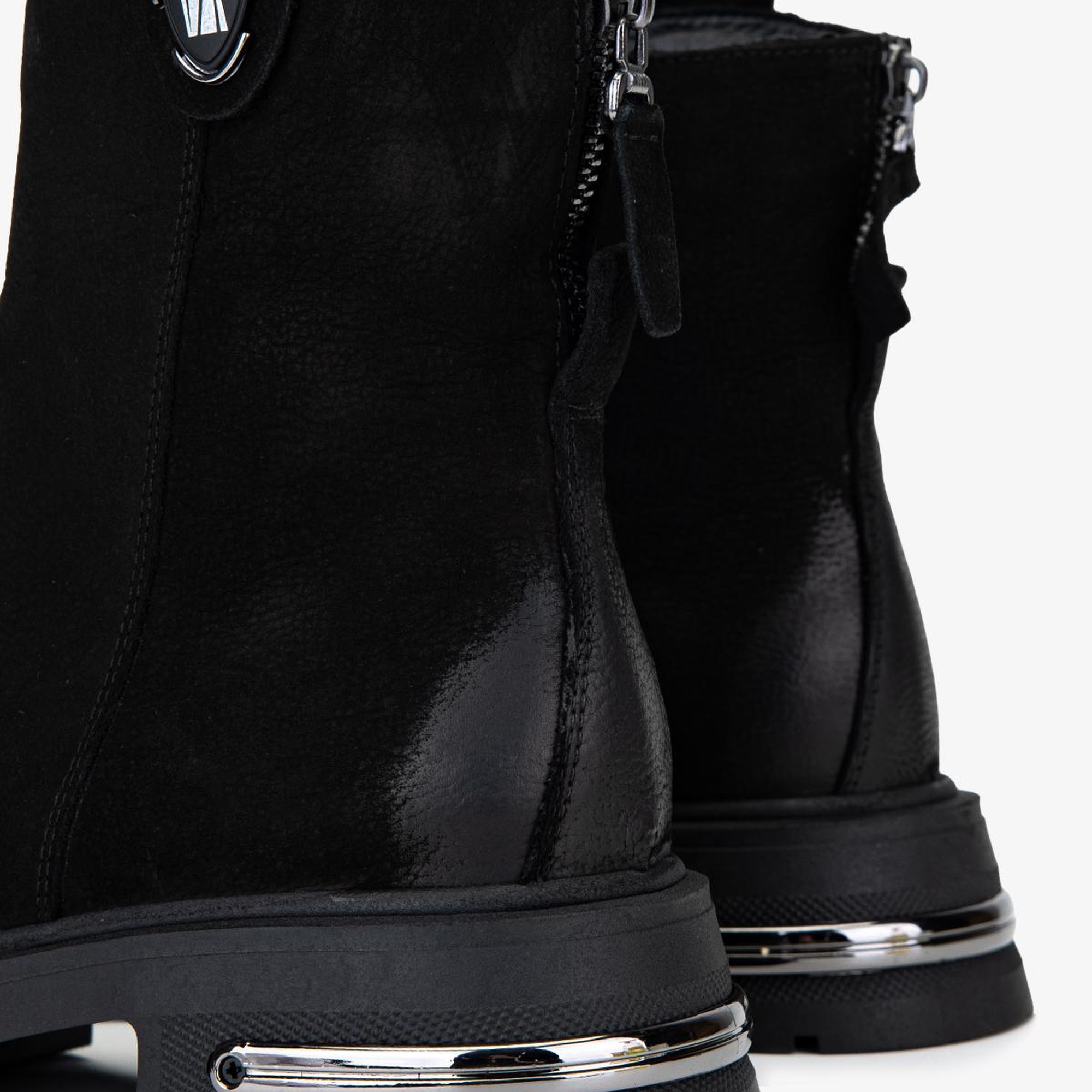 Valmenti Kadın Hakiki Deri Siyah Nubuk Casual Bot