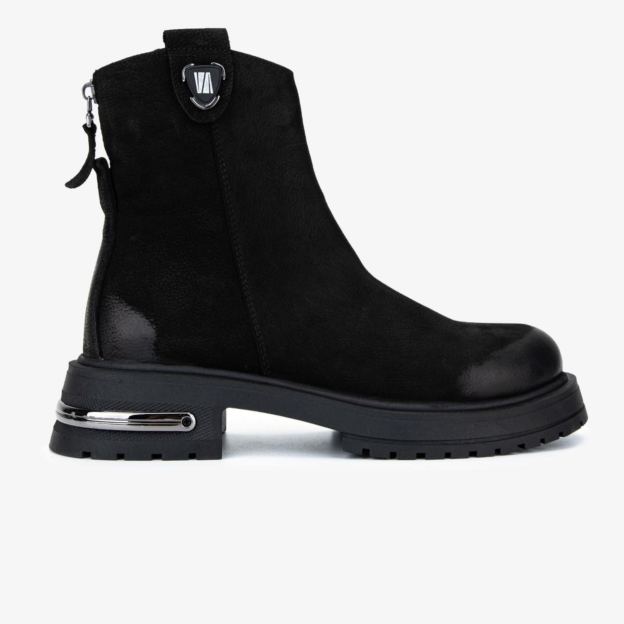 Valmenti Kadın Hakiki Deri Siyah Nubuk Casual Bot