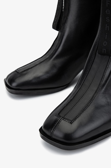  Valmenti Kadın Hakiki Deri Siyah Topuklu Bot