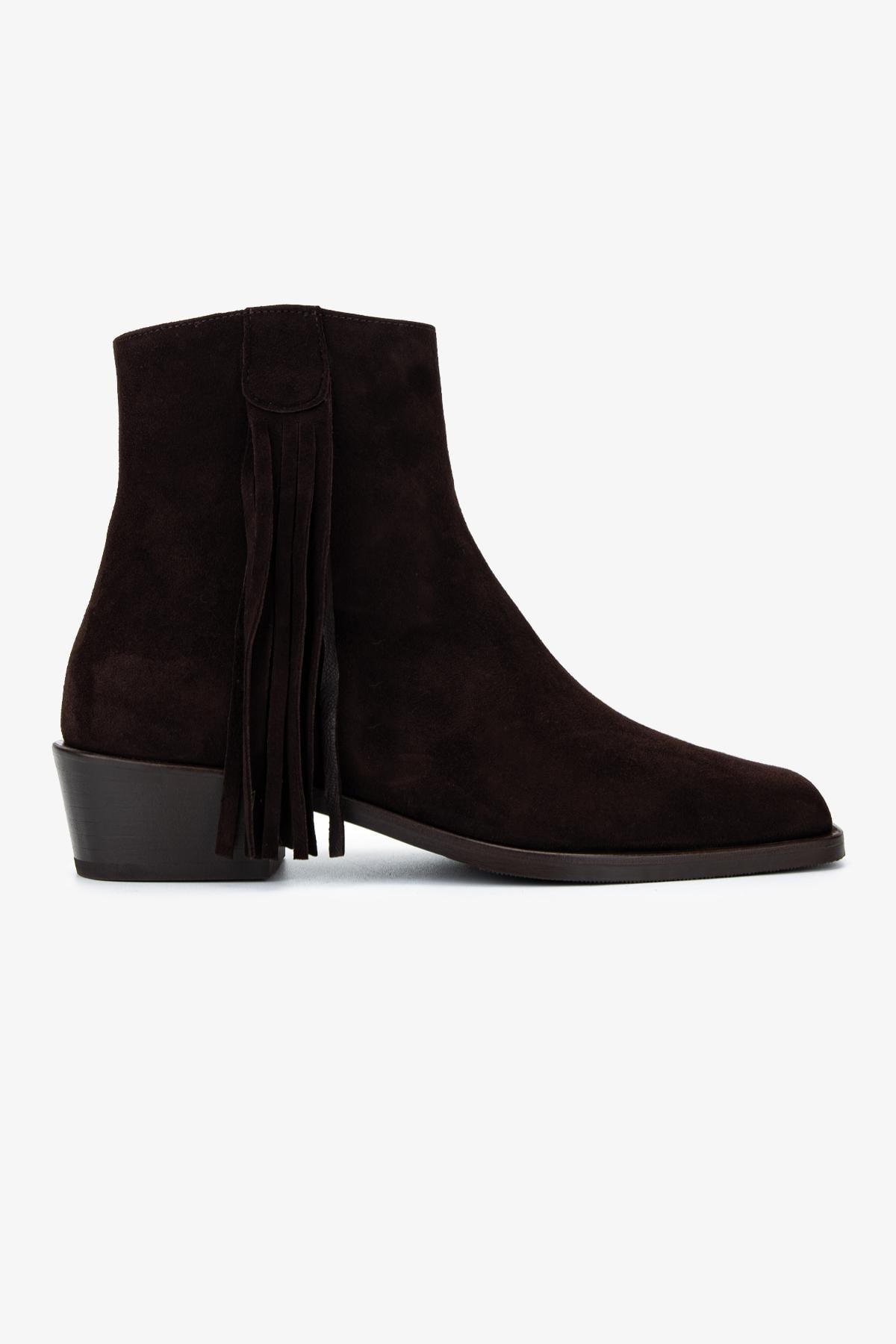  Valmenti Kadın Hakiki Deri Kahverengi Süet Topuklu Bot