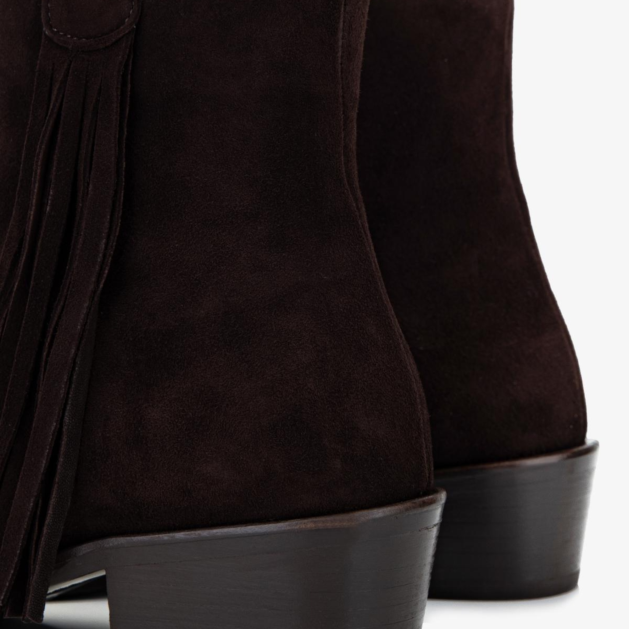 Valmenti Kadın Hakiki Deri Kahverengi Süet Topuklu Bot