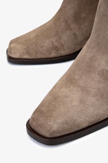  Valmenti Kadın Hakiki Deri Vizon Süet Topuklu Bot