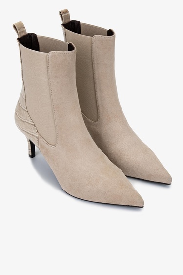  Valmenti Kadın Hakiki Deri Taş Süet Topuklu Bot