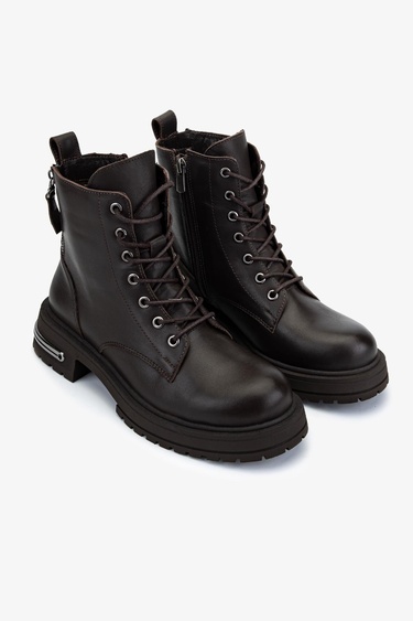  Valmenti Kadın Hakiki Deri Kahverengi Casual Bot