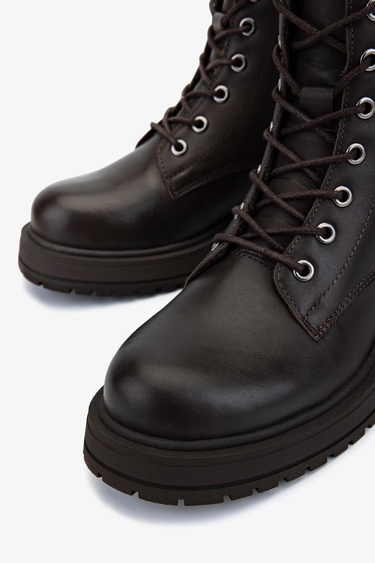  Valmenti Kadın Hakiki Deri Kahverengi Casual Bot