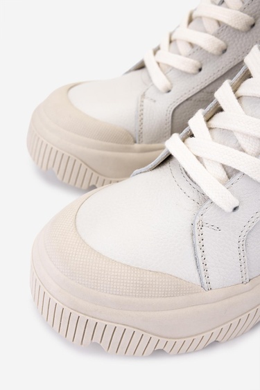  Valmenti Kadın Hakiki Deri Kırık Beyaz Casual Bot