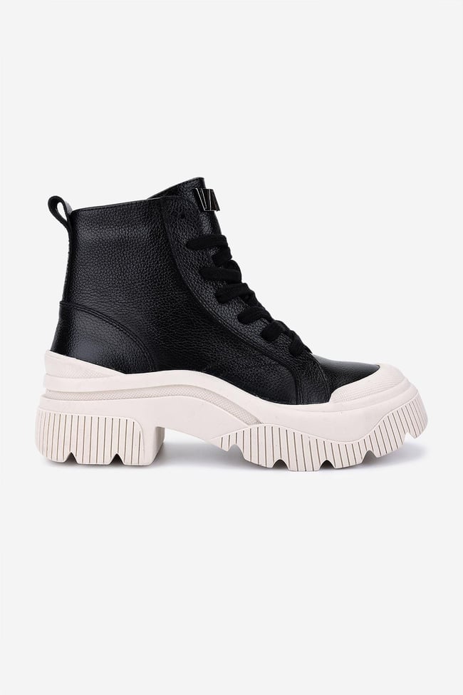  Valmenti Kadın Hakiki Deri Siyah Floter Casual Bot