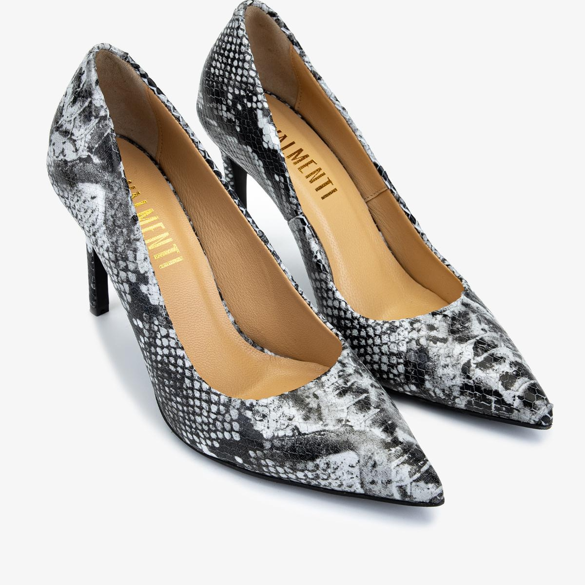 Valmenti Kadın Hakiki Deri Gri Topuklu Ayakkabı