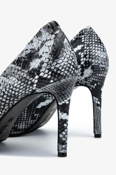  Valmenti Kadın Hakiki Deri Gri Topuklu Ayakkabı