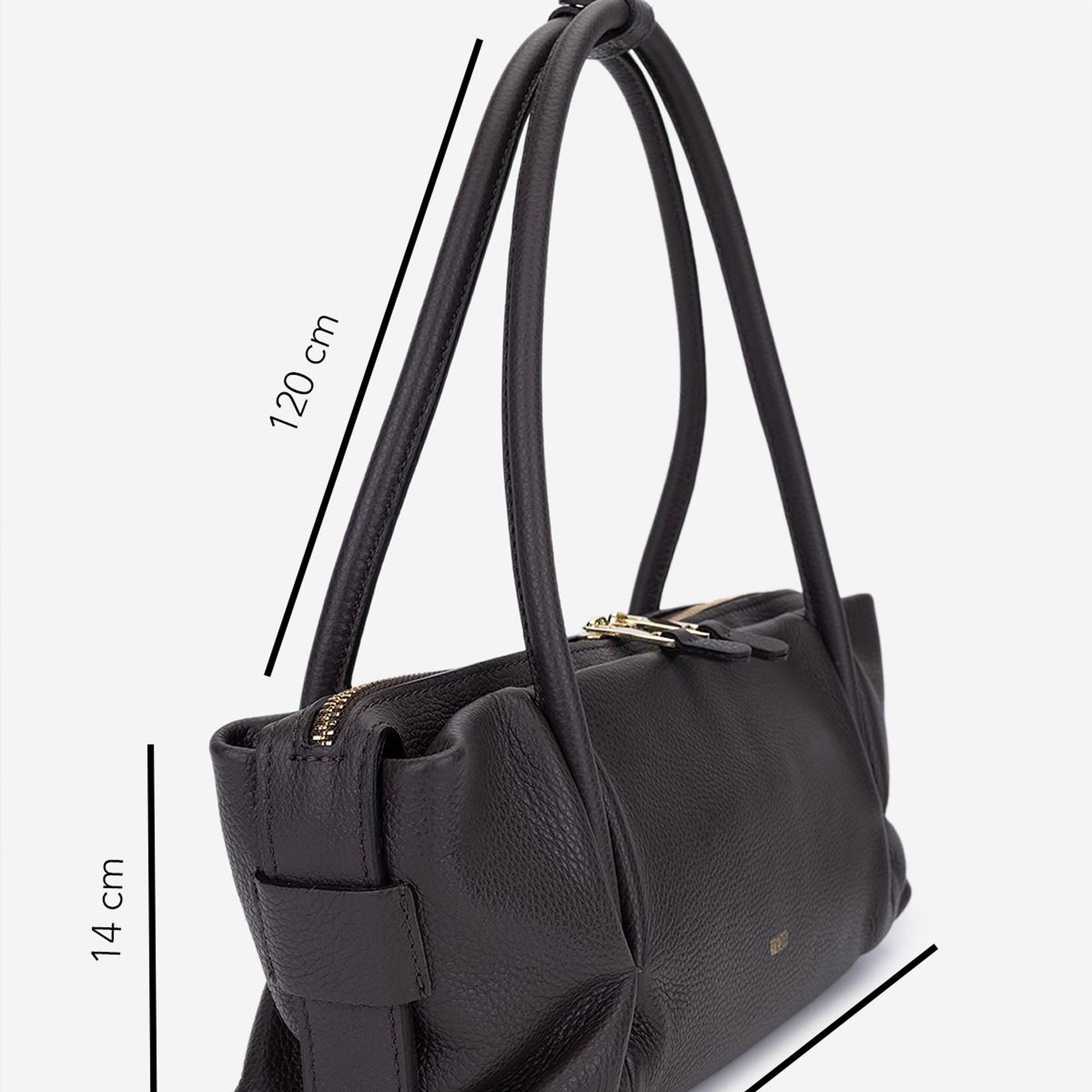 Valmenti Kadın Hakiki Deri Kahverengi Kol Çantası