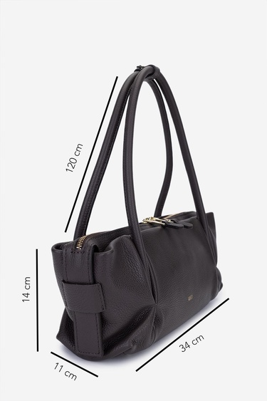  Valmenti Kadın Hakiki Deri Kahverengi Kol Çantası