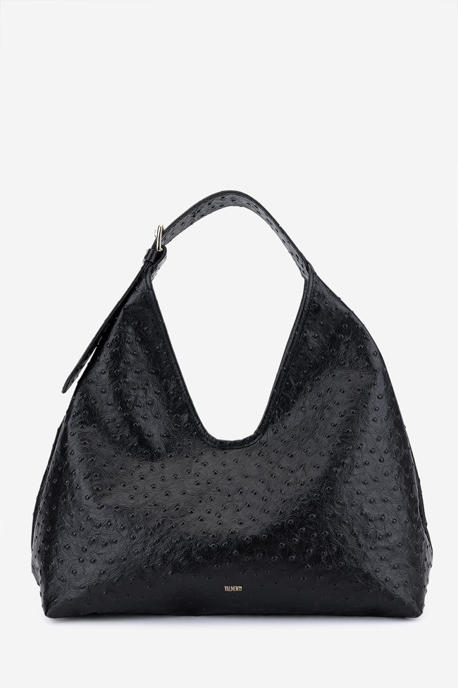  Valmenti Kadın Hakiki Deri Siyah Omuz Çanta