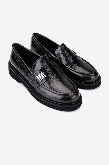  Valmenti Kadın Hakiki Deri Kahverengi Loafer Ayakkabı