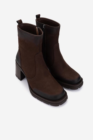  Valmenti Kadın Hakiki Deri Kahverengi Nubuk Topuklu Bot