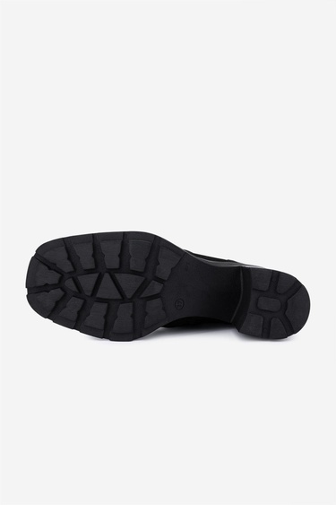  Valmenti Kadın Hakiki Deri Siyah Nubuk Topuklu Bot