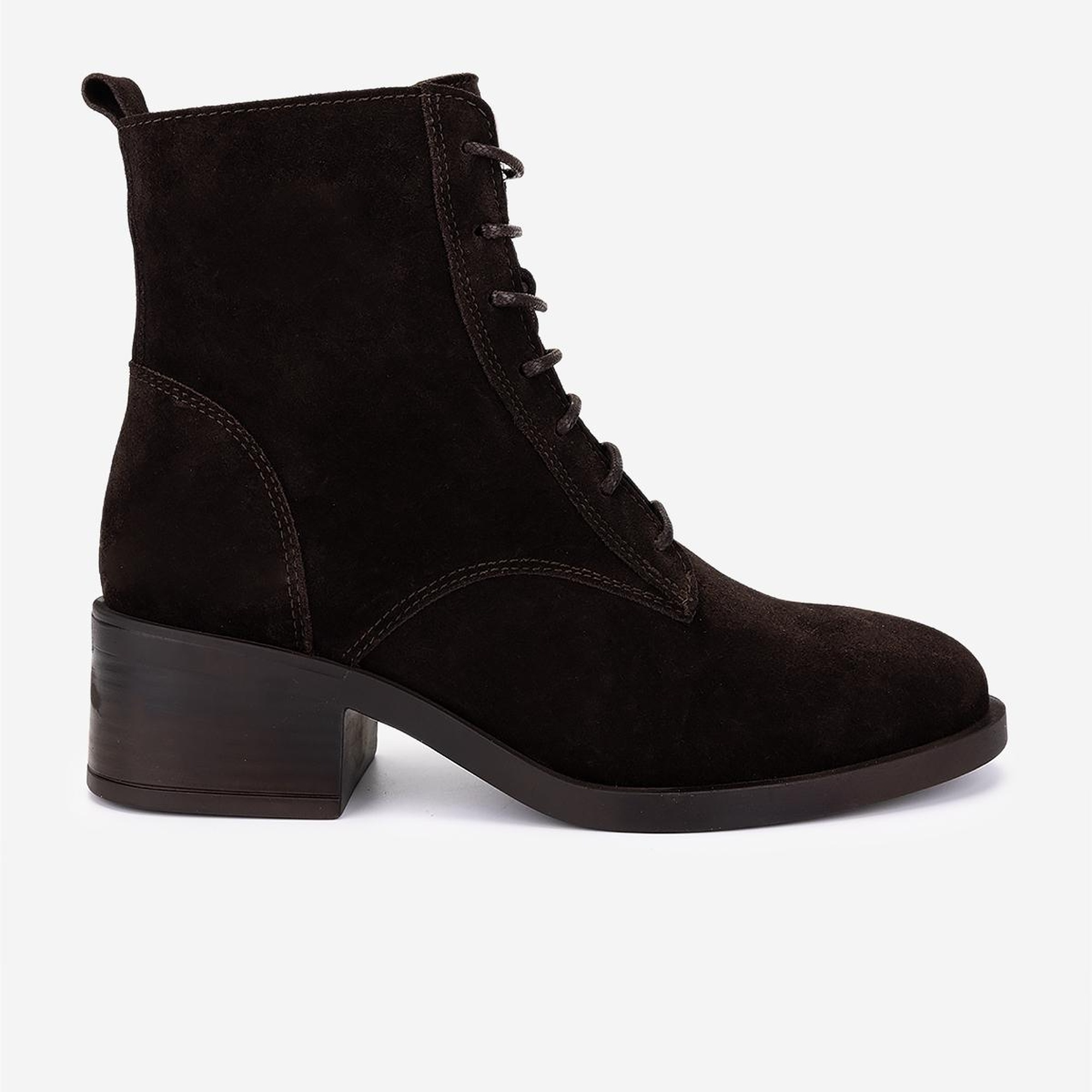 Valmenti Kadın Hakiki Deri Kahverengi Süet Topuklu Bot