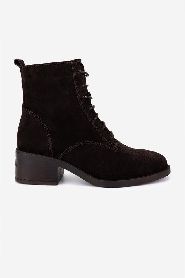 Valmenti Kadın Hakiki Deri Kahverengi Süet Topuklu Bot