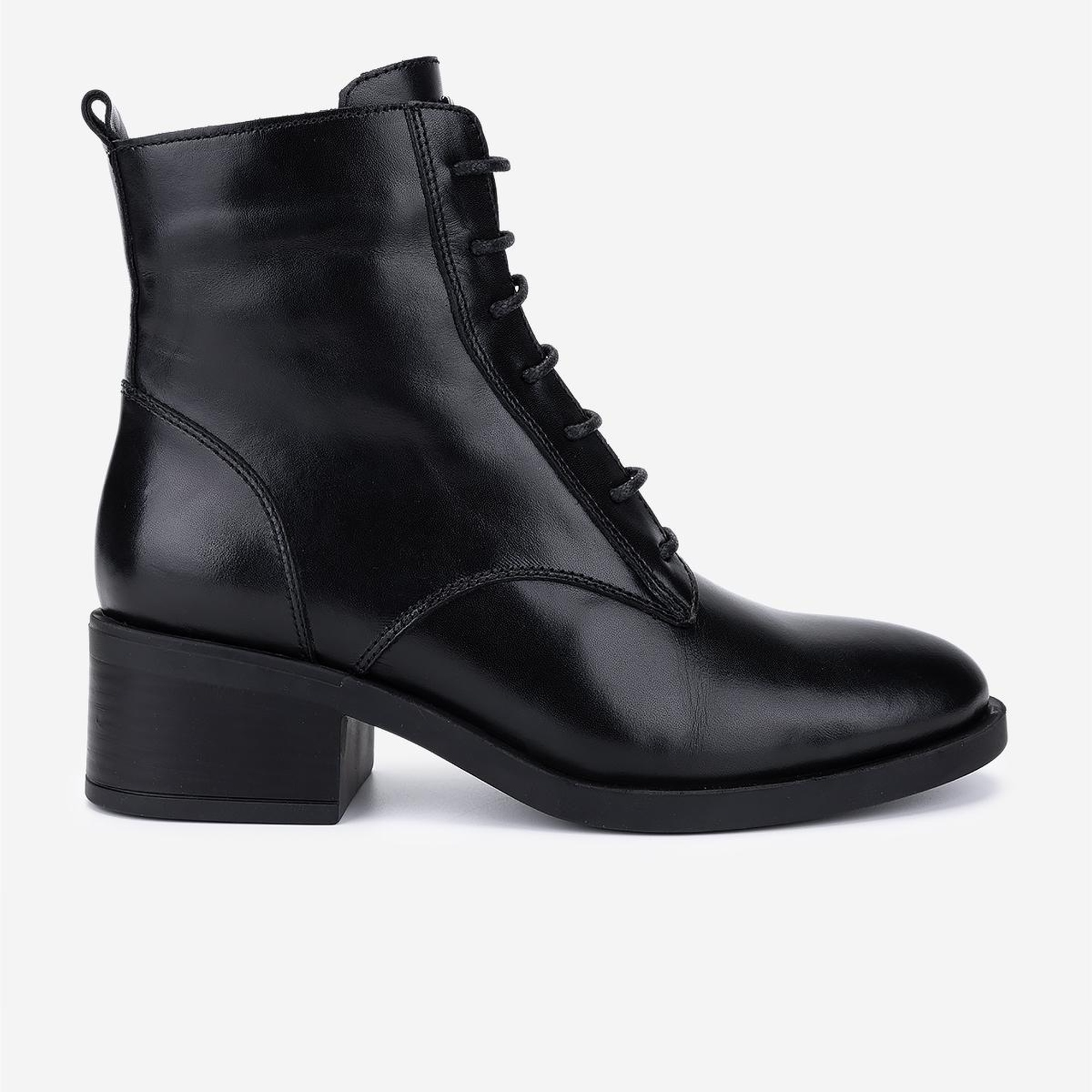 Valmenti Kadın Hakiki Deri Siyah Topuklu Bot