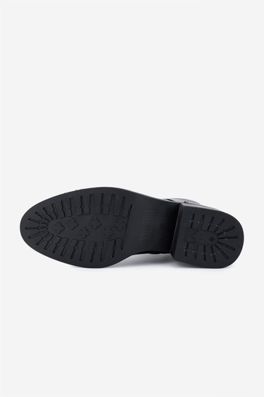  Valmenti Kadın Hakiki Deri Siyah Topuklu Bot