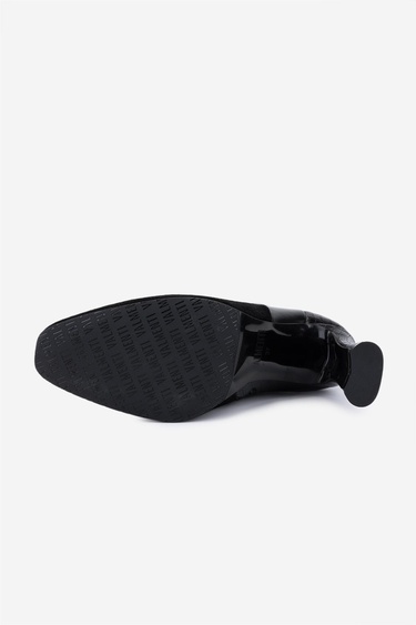  Valmenti Kadın Hakiki Deri Siyah Topuklu Bot