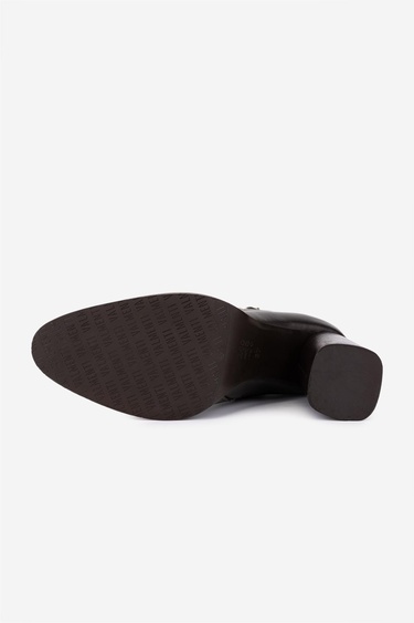  Valmenti Kadın Hakiki Deri Kahverengi Topuklu Bot